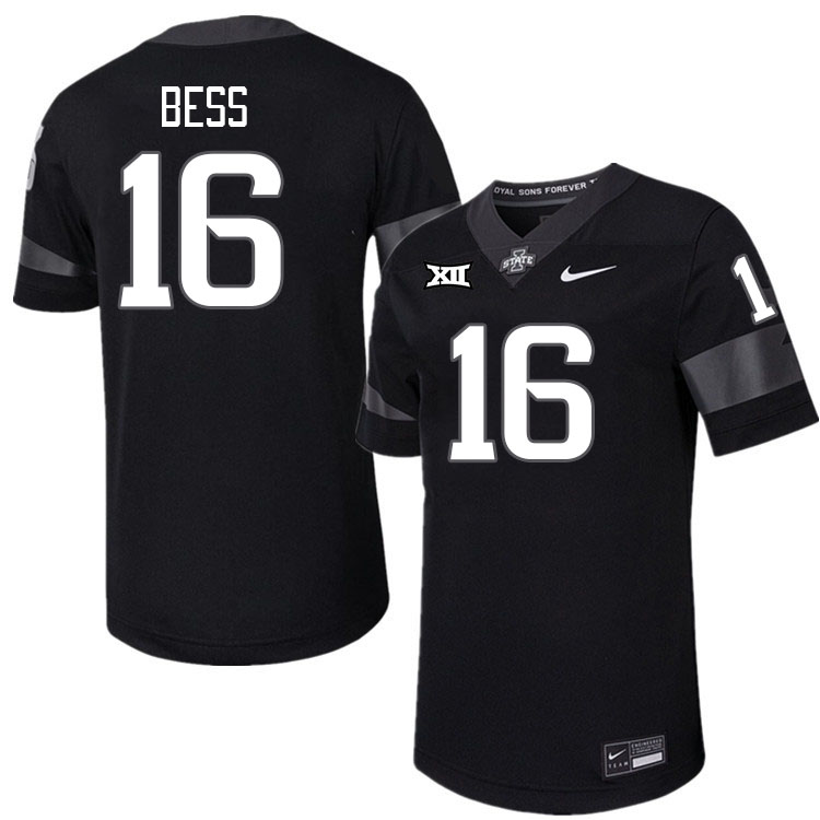 Men #16 Matthew Bess Iowa State Cyclones College Football Jerseys Stitched-Black